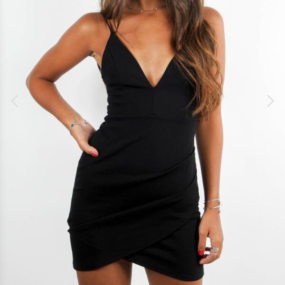 Oasis black bodycon dress